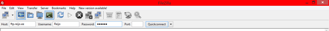 FIleZilla serveri ühendamis info