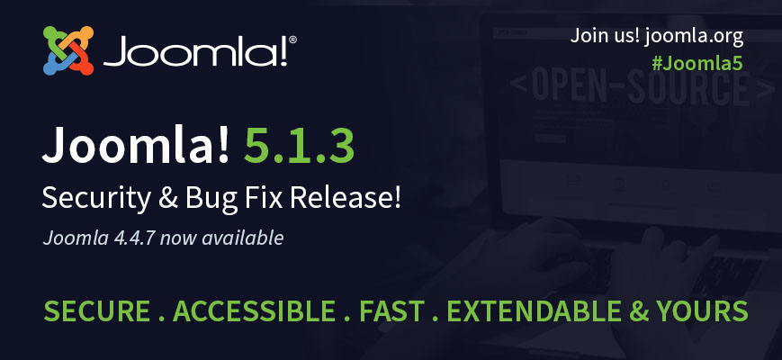 Joomla 5.1.3 ja 4.4.7